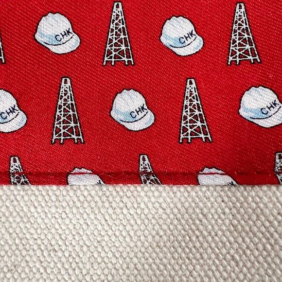 Vineyard Vines Canvas Tote Coastal Blue Ivory Oil Rig Print Zip Top - Picture 7 of 11